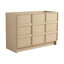 Meuble-lavabo autoportant 48 po et 3 portes d'armoire à fermeture en douceur, contreplaqué, chêne Dune (KD-PACKING)
