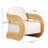 Lauretta Cream Fabric and Natural Rattan Accent Chair