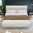 Velvet Fabric Floating Bed Frame with LED Lights-107141976-107141978
