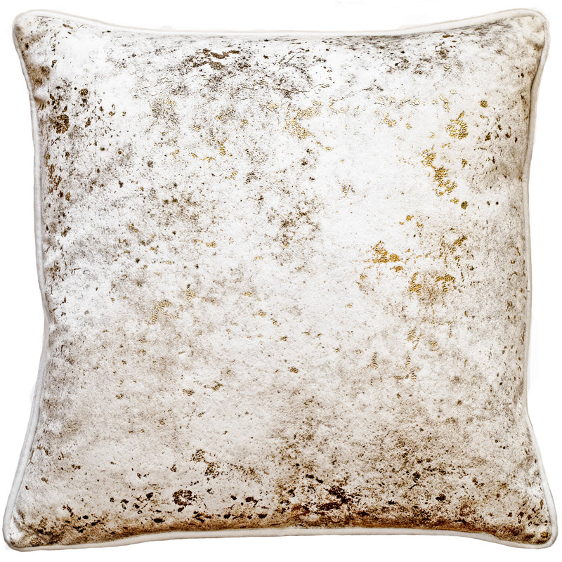 Abstract Sqaure Cushion, Ivory