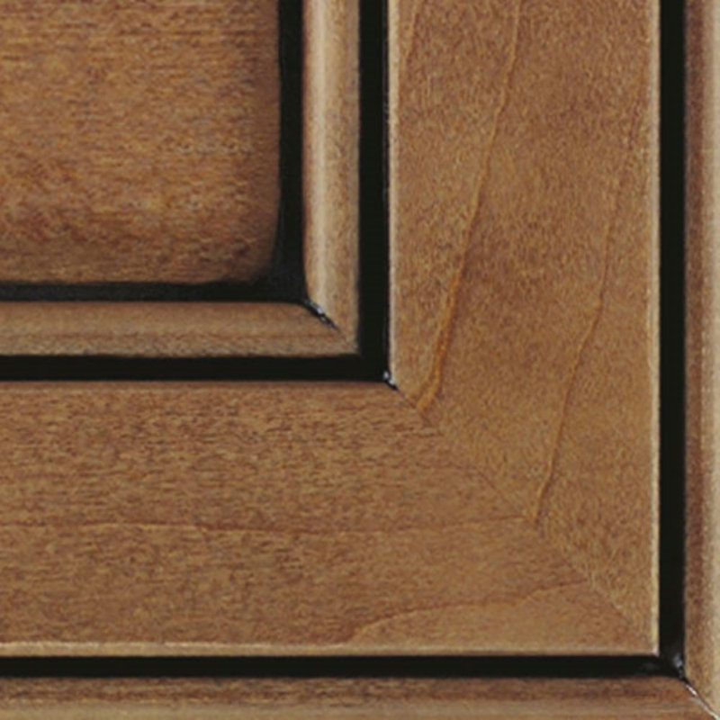 Échantillon de porte Addington, Aulne, Caramel avec glacis noir