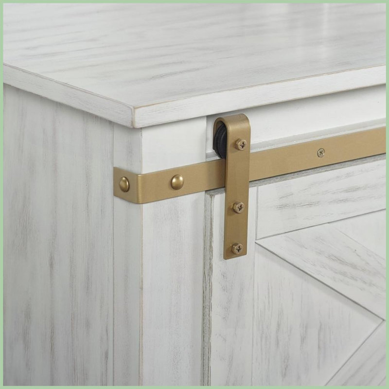 Blanc antique Table basse dorée rustique avec tiroir de rangement & amp; Tablette ouverte - parfaite pour l'organisation du salon