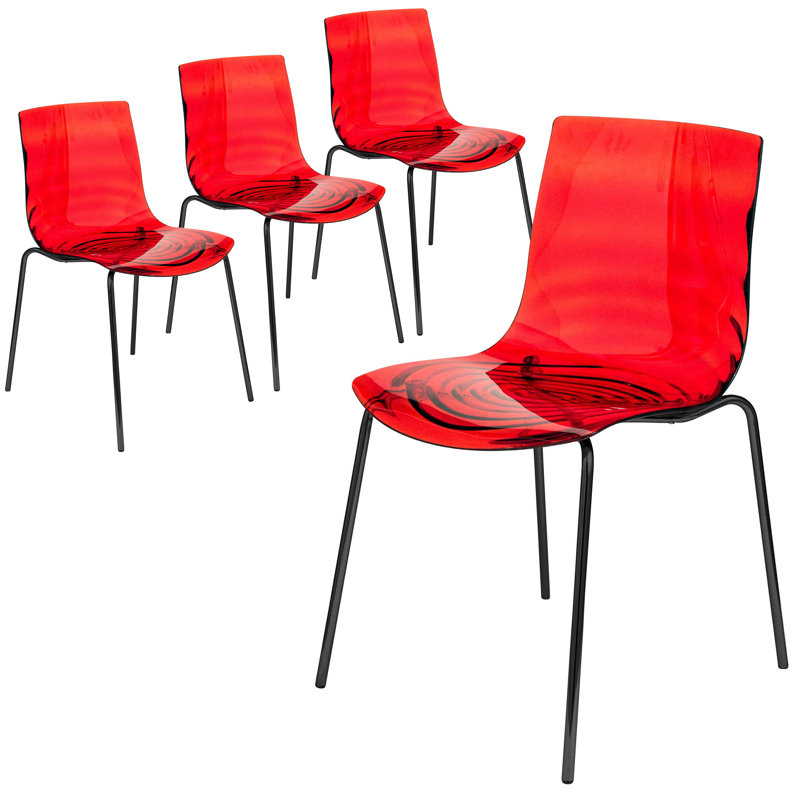 Chaise de cuisine et de salle à manger Minelli Collection en plastique ABS, Rouge