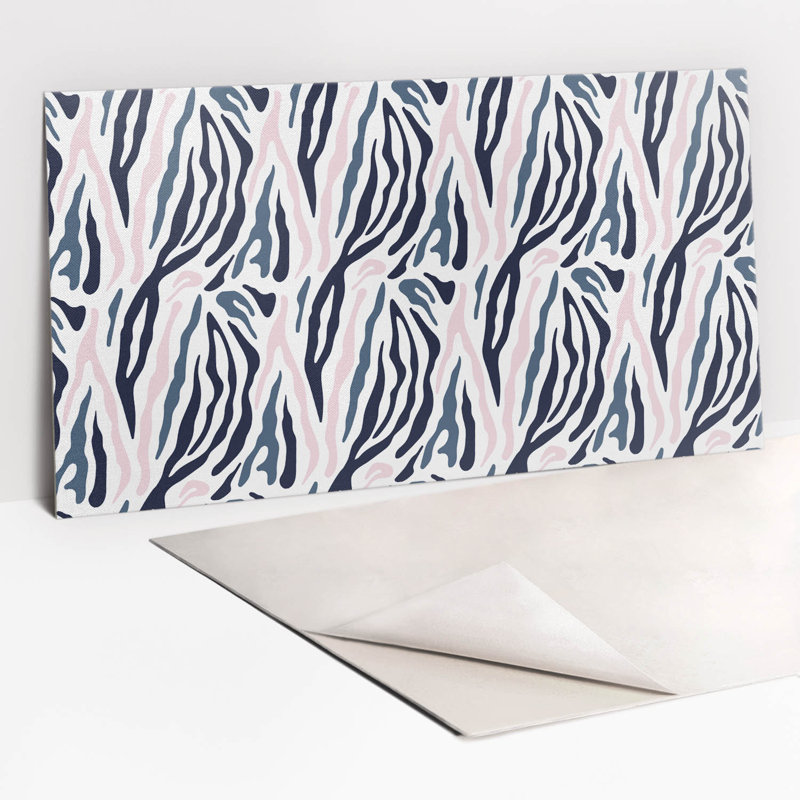 Self Adhesive Vinyl Splashback Wall Panel Sticker Tile Peel Stick 100x50 cm Colorful zebra