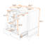 Contemporary Wood Single Bathroom Vanity with Ceramic Sink, Soft-Close Hinges and Built-In Shelving-1739679837