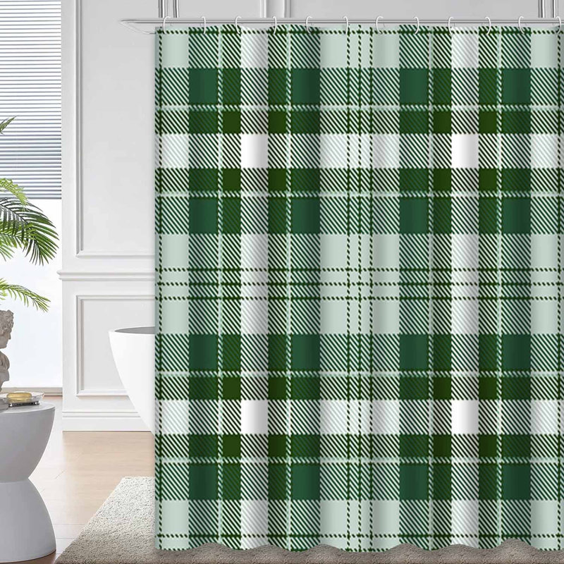 Rideau de douche Tartan, L 72 po x l 84 po