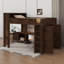 Grand lit mezzanine avec garde-robe et bureau, tête de lit avec rangement et port USB-1301340554