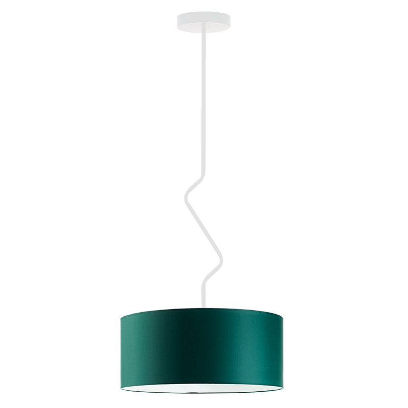 Candless 1 - Light Drum Pendant, Green, White