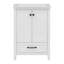 Meuble-lavabo 24 po avec lavabo, meuble-lavabo avec tiroir et portes, bois massif et panneau de fibres à densité moyenne 24 po