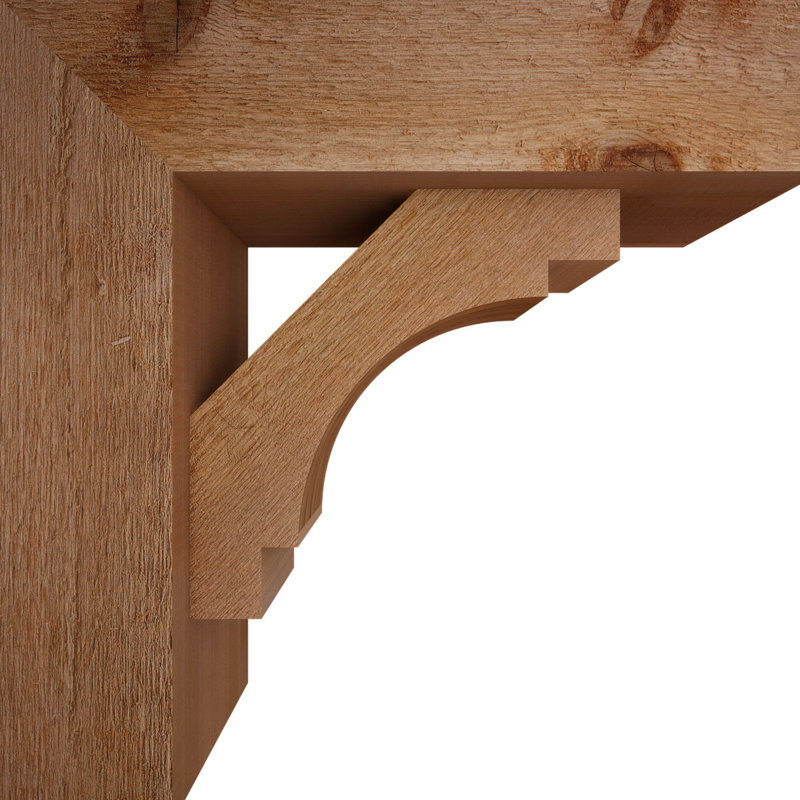 Support Merced Block avec support décalé, 18 po x 18 po, Cèdre rouge occidental de l 6 po (scié brut)