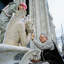 Statue spitting gargouille of notre dame