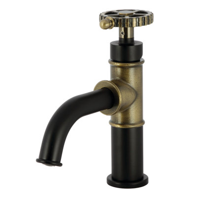 Kingston Brass Fuller Single-Handle 1-Hole Deck Mount Bathroom Faucet with Push Pop-Up