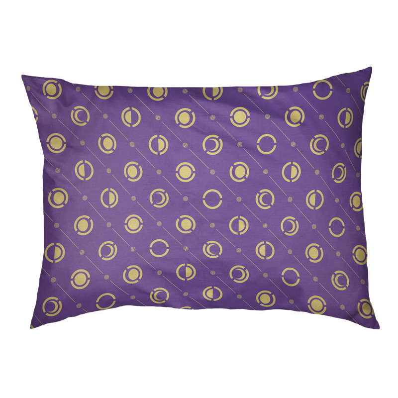 Coussin intérieur pour chien moon phases Chenault, Moyen (l 40 po x P 6,5 po x H 30 po), Mauve / Jaune