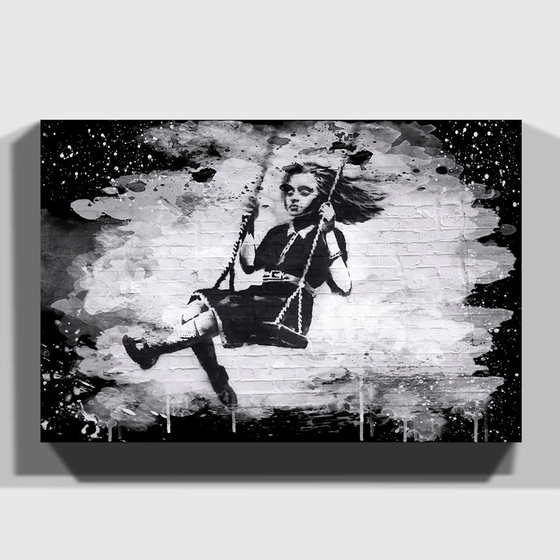 Banksy - Wrapped Canvas Print, 50cm H x 76cm W