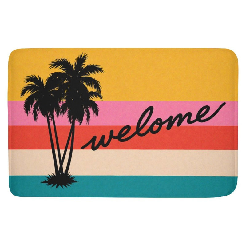 Tapis pour salle de bain Palm Tree Welcome, 16 x 24