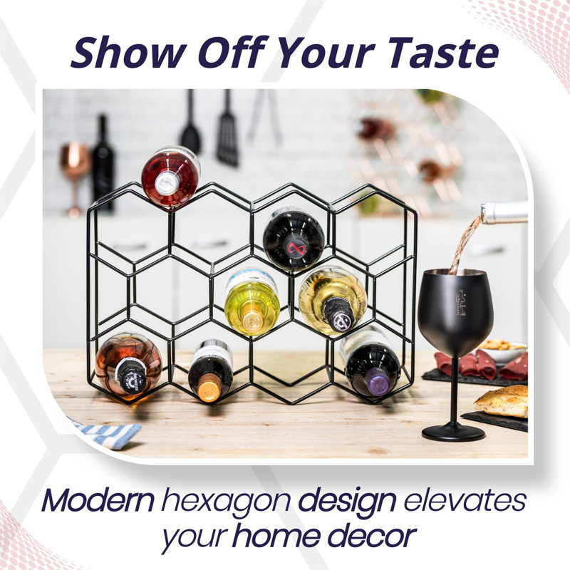 Bryand Floor Wine Bottle Rack Black