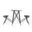 Table d'appoint 60,83 x 24 x 32,3 po avec deux sièges