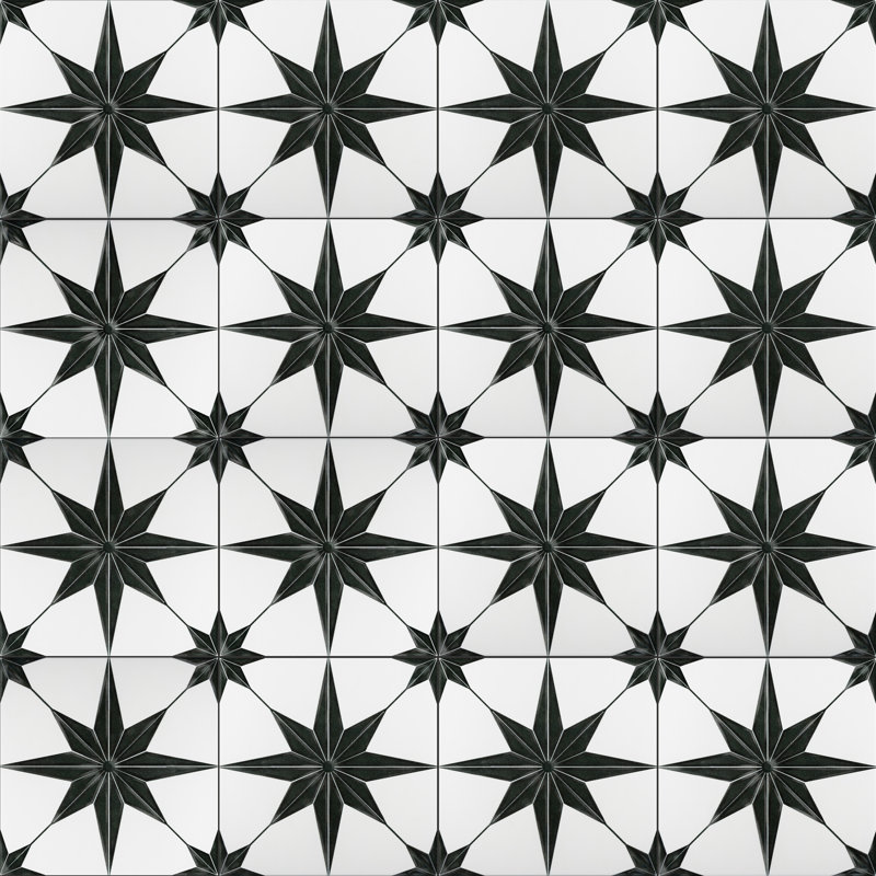 Stella 10" x 10" Porcelain Patterned Wall & Floor Tile
