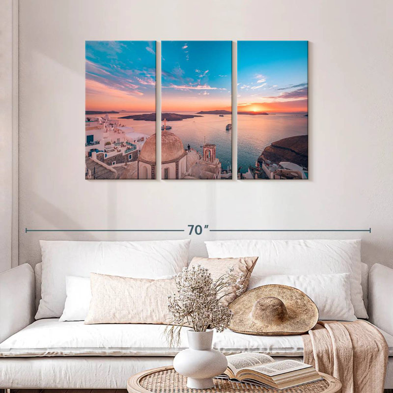 Rorry Santorini Sunset Horizon, 28" H x 45" W