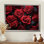 «Red Black Rose Eernal Beauty IV - Roses», reproduction d'art sur toile encadrée