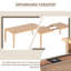 Ensemble de salle à manger vintage extensible pour 6 personnes - table, 4 chaises et banc-2062029549