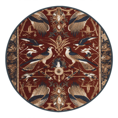 Machine Washable French Black Area Rug
