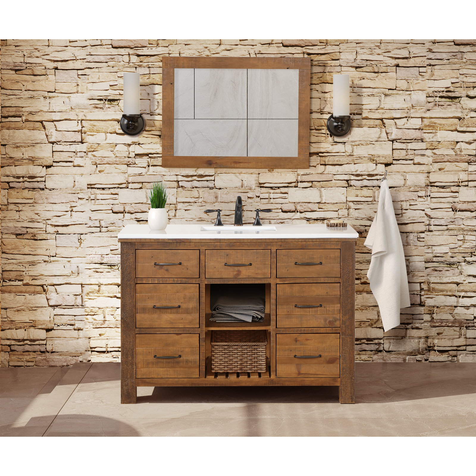 Marlie 72'' Double Bathroom Vanity