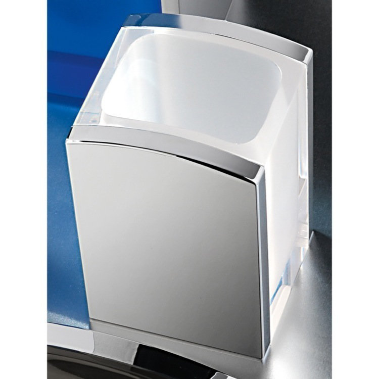 Aedis Toothbrush Holder, Blue / Chrome