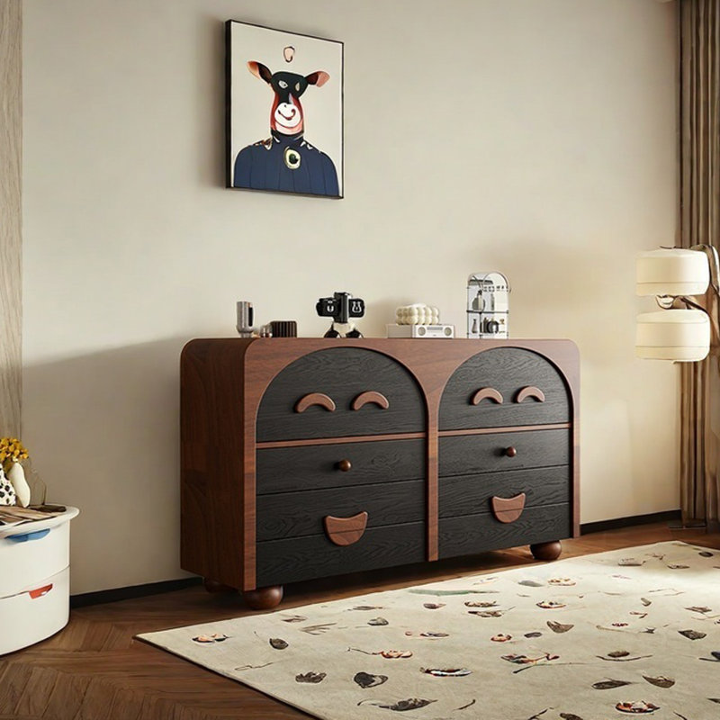 Armoire de rangement spacieuse au charme rétro, Brun