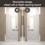Porte de douche pliante Rohan avec cadre en aluminium chromé-134832923