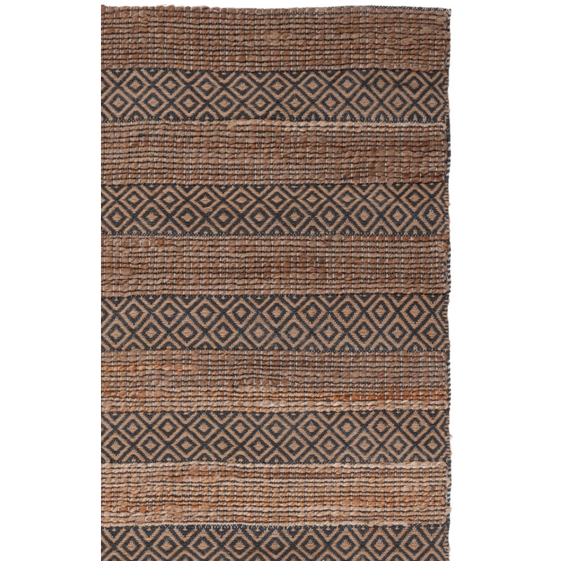 Tapis gris anthracite / naturel Sonny, Rectangle de 10 pi x 14 pi