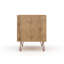 Table de chevet Mid-Century rose (20 po) - 1 tiroir, tablette ouverte | Idée cadeau