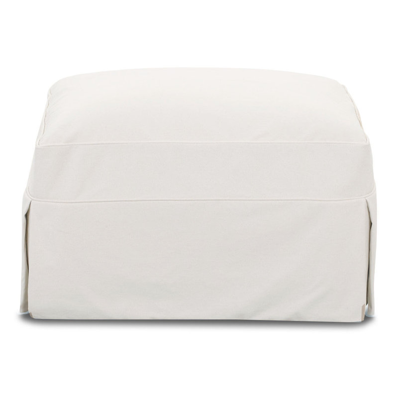 Repose-pieds rectangulaire Casey, Gris clair Ida