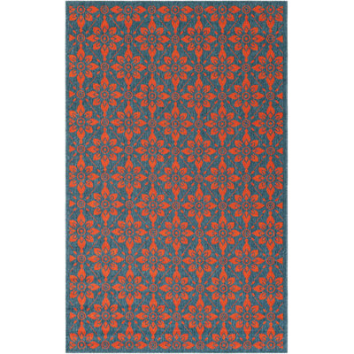Tapis d'extérieur noir et bleu Aucun