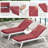 2-Piece Outdoor Chaise Lounge Chair Cushion, 80"X26"X4"-2621454