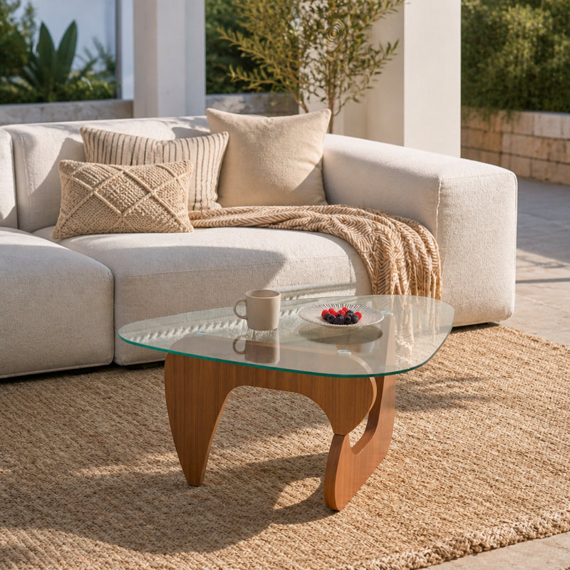 Table basse de style campagnard Mid-Century