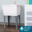 22.88" L x 23.5" W Free Standing Laundry Sink with Faucet