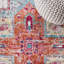 Tapis corail / bleu / multicolore à motif de médaillon rétro Steverson-350622581