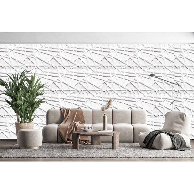 Panneau mural 3D blanc 19,7 po x 19,7 po Falkirk Ross (paquet de 5)