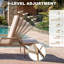 Outdoor Aluminium Rattan Sun Lounger with 6-Position Adjustable Backrest