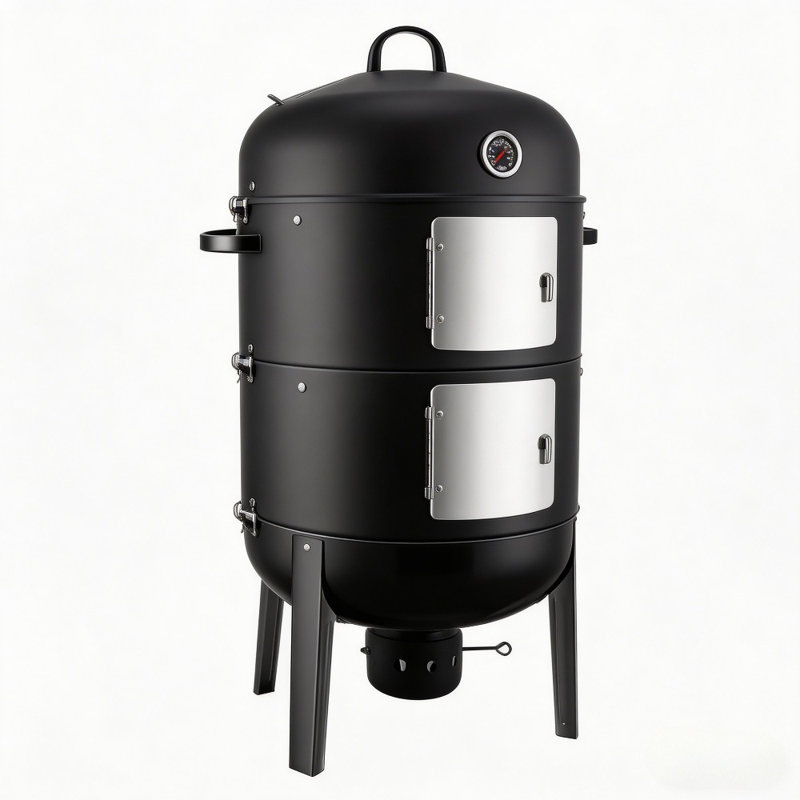 Barbecue vertical au charbon Laravist 20 po - Fumoir extérieur portatif pour barbecue