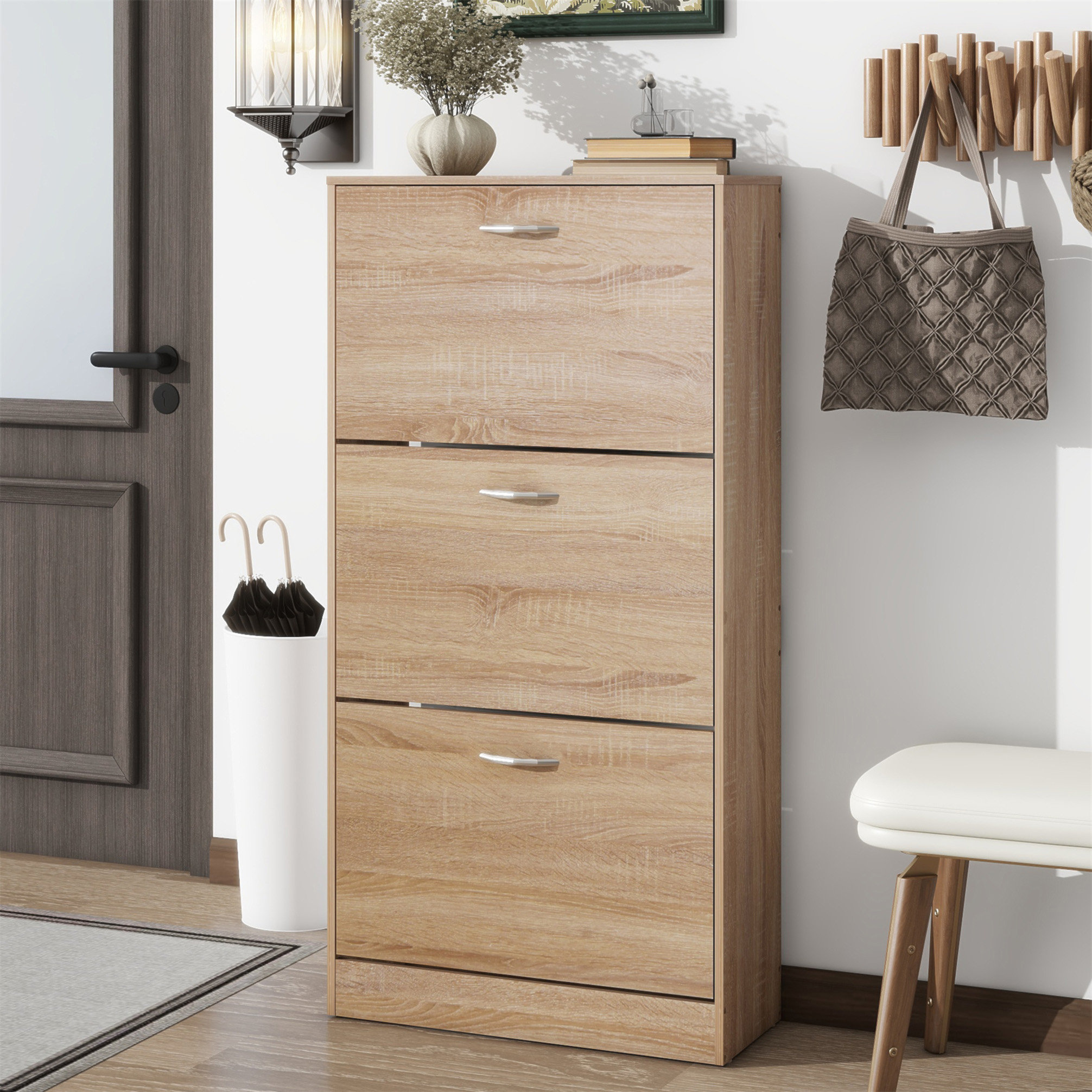 Stylish 18 Pair Shoe Storage Cabinet | Wayfair