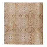 Oversized Rug & Kilim’S European Style Square Rug With Beigebrown Florals