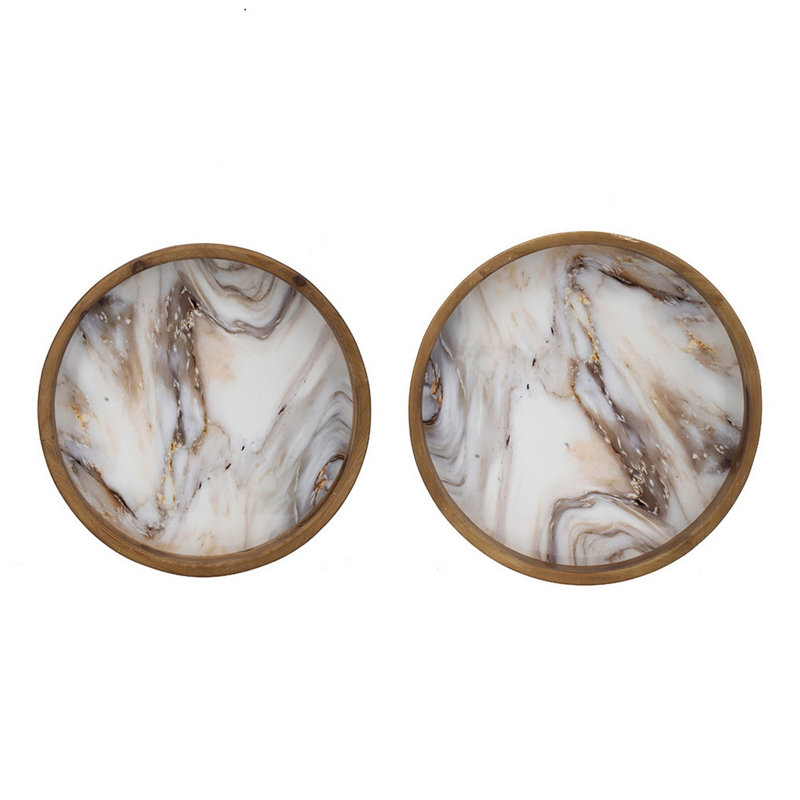 Dajhon Marble Tray - Set of 2