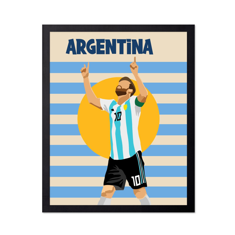 Football argentin, Black Framed, Poster, 08"H x 10"W
