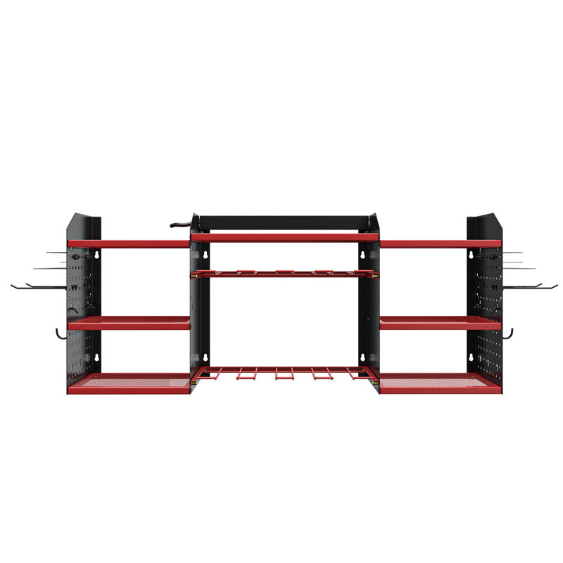 Organisateur mural pour outils électriques, H 16,54 po x l 39,13 po x P 8,66 po , Rouge