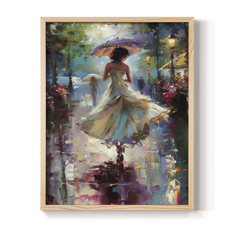 Reproduction encadrée WOMEN Series CMX III - bois massif, Naturel, H 15 po x l 12 po