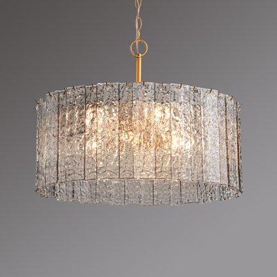 Mesmer 8-Light Hammered Glass Chandelier