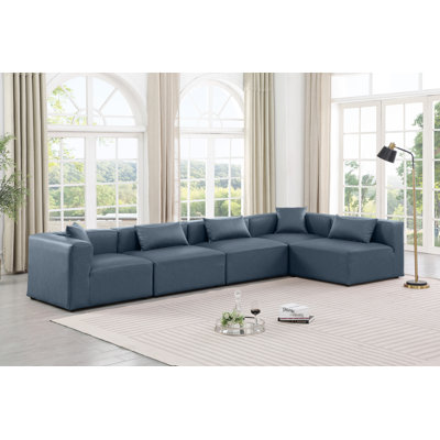 Canapé modulaire en similicuir 5 pièces Ivion