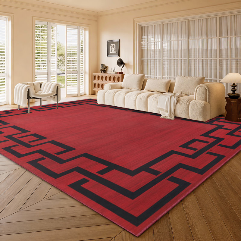Abstract Machine Printed Shag Area Rug, Rectangle 80 x 150 cm